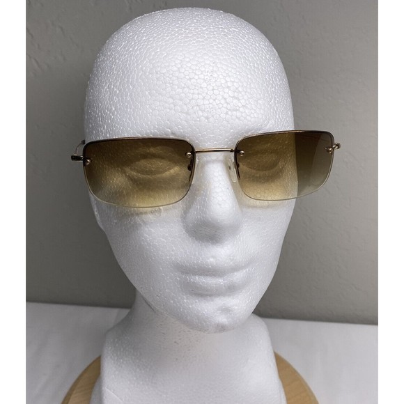 Gucci Accessories - Vintage 1990’s GUCCI GG 1675/S 577 Gold Brown Rimless Sunglasses 54[]18-135mm